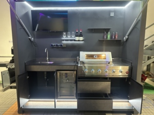 Sang trọng thẩm mỹ 304 thép không gỉ bếp Ngoài Trời Bbq đảo với bột tráng kết thúc - Product Image 4