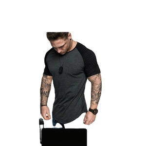 T-shirt de sport décontracté à manches courtes pour homme, coupe ajustée, col en V, respirant, en jersey, couleurs unies, collection été 2026 - Product Image 3