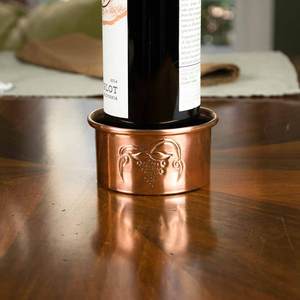 Best Seller Metal Wine Bottle Coaster Silver Plated Bar Accessories Kitchen Tableware Usage Round Wine <b>Beer</b> Bottle Coaster - Product Image 2