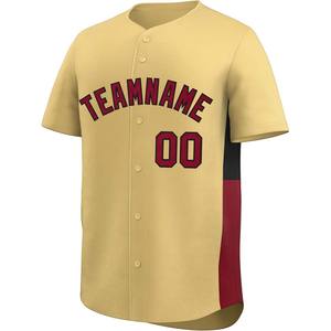 Personalizada Fan Jersey estilo de béisbol abotonado al por mayor equipo bordado letras nombre Número Softball camisa de malla de secado rápido EE. UU. - Product Image 2