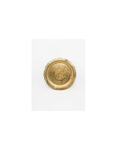 Plaque de présentation décorative en laiton avec bordures gravées à la main pour la présentation d'aliments ou de pièces maîtresses - Product Image 2