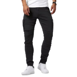 กางเกงคาร์โก้สไตล์ฮิปฮอปลำลองธุรกิจมีสไตล์สำหรับผู้ชายกางเกงยีนส์ยืดได้คอลเลคชั่นฤดูใบไม้ผลิฤดูร้อน - Product Image 3