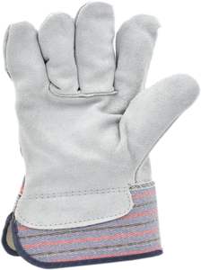 Guantes de Trabajo de Cuero Vacuno Canadiense 707 de Alta Calidad con Puño de Goma, Forro de Algodón, Anti-Impacto - Product Image 4