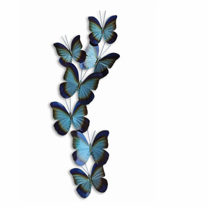 Décoration murale vintage fantaisie en métal papillon tenture intérieure extérieure hôtel restaurant maison salon chambre arts décoratifs - Product Image 1