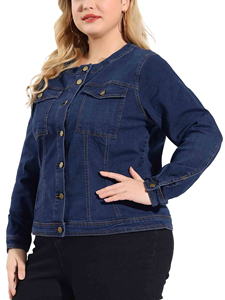 Chaquetas de mezclilla para mujer de último diseño, chaquetas de mujer personalizadas transpirables y ajustadas regulares con servicio OEM - Product Image 4