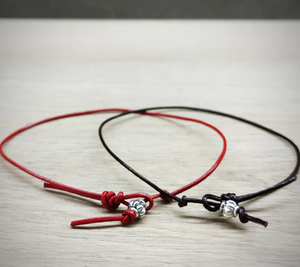 Black Leather Dainty Thin Cord Bracelet <b>Mens</b> Leather Cord Bracelet Adjustable Sliding Knot Surfer Wristband Gift <b>for</b> Women - Product Image 1