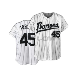 Camiseta de Béisbol de Alta Calidad, Diseño Personalizado OEM, Estampado Moderno, Camiseta de Béisbol Roja y Negra con Botones - Product Image 4