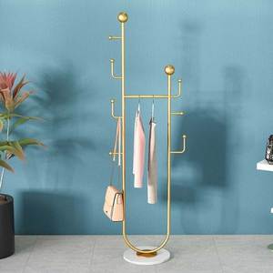 Bathroom <b>Shelves</b> Powder-Coated Iron Frame Clothes Rack with Artificial Stone Base KPT68015 - Product Image 4