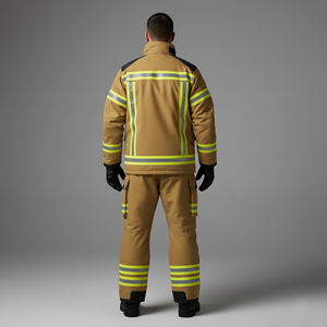 Overol de Seguridad Reflectante de Alta Visibilidad para Hombre, Poliéster, ANSI Clase 2, Cintas Reflectantes de 2 Tonos, con Luz LED Intermitente - Product Image 4