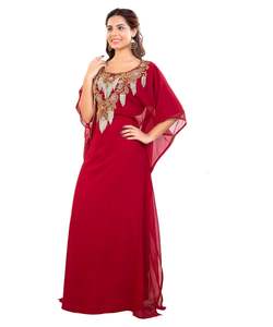 Caftán islámico marroquí de playa elegante moderno hasta el suelo de manga larga para vestido de mujer - Product Image 2