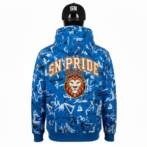 Sweat à capuche en molleton décontracté personnalisé avec logo imprimé par sublimation et broderie, chaud pour l'hiver, respirant, séchage rapide, streetwear pour hommes - Product Image 3