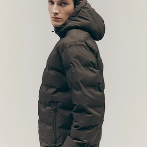 Vente en gros de doudounes d'hiver de qualité supérieure unisexe toile tissu col montant mode décontractée. - Product Image 3