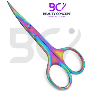 Tijeras de Manicura Multicolores de Acero Inoxidable, Empujador para Eliminar Piel Muerta, Tijeras para Cutículas, Cortaúñas, Herramientas de Manicura - Product Image 2