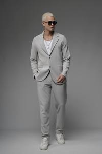 Ensemble de costume décontracté slim pour homme, blazer et pantalon, tenue moderne minimaliste deux pièces, grandes tailles pour le bureau et les événements - Product Image 5
