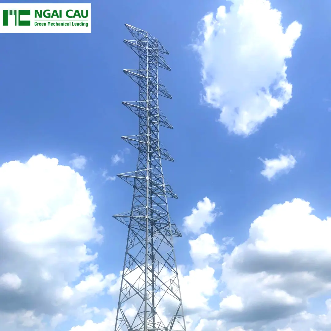 Made in Vietnam: la torre di trasmissione di potenza con zincatura a caldo di alta qualità soddisfa gli standard che costruiscono una struttura in acciaio