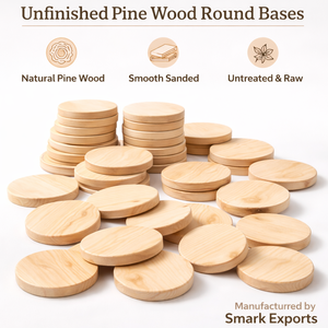 Bases en bois de pin non fini, forme naturelle, bruts, pour décoration murale, artisanat, peinture DIY, vente en gros - Product Image 3