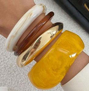 Luxury Designer Waterproof Resin Bangles for Ladies Trendy Statement Jewelry Custom Colors for Wedding Party Festive Functions - Product Image 4