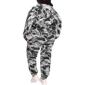 Top Trendy Custom Zipper Hoodie Mujeres Chándales Workout Joggers Sets Mujeres Dos piezas Pantalones Set Mujeres Sweatsuits Set - Product Image 6