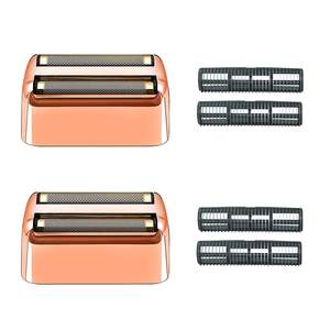 Paquete de 2 Cuchillas y Láminas de Repuesto Profesionales para Afeitadora de Doble Lámina para Rostro - Dorado y Oro Rosa - Product Image 1