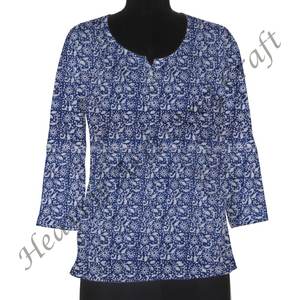 La ropa de oficina más hermosa, ropa de mujer estampada de algodón, Kurti Indian lista para usar, última colección de verano - Product Image 3