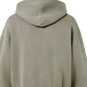 Sweat à capuche en coton à fermeture éclair surdimensionné avec lavage à l'acide au soleil surdimensionné en molleton personnalisé Fabricant OEM vierge (PayPal vérifié) - Product Image 6
