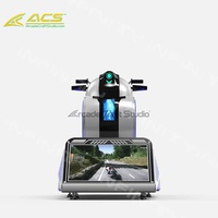 Simulateur de course automobile et moto VR d'intérieur ACS ACS-125 3DOF avec châssis en fibre de verre pour usage domestique, centres commerciaux et parcs d'aventure