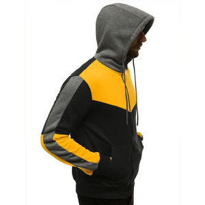 100% Cotton <b>Zip</b>-up Regular Fit <b>Hoodie</b> Breathable Quick Dry Streetwear Beaded Winter <b>Black</b> Thick Fleece Basic Cotton Blended - Product Image 4