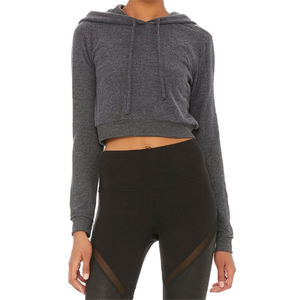 Sweat-shirt à capuche décontracté pour femme, hiver, tissé doux, anti-plis, respirant, broderie, logo imprimé personnalisé, 100% coton - Product Image 6