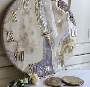 DURABLE Epoxy Resin <b>Wall</b> <b>Clocks</b> for Exquisite Spaces Unique Home Decor Gift <b>Wall</b> Epoxy Ocean <b>Clock</b> by Antique Creation - Product Image 5