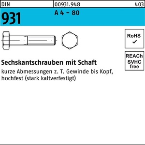Perno Hexagonal DIN 931 M 14 X 90 a 4-80, Paquete de 50 Piezas - Product Image 1