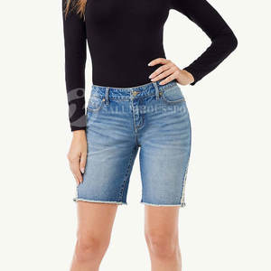 Shorts Vaqueros de Mezclilla de Verano de Cintura Media, Elásticos y Transpirables, con Empaque Personalizado, Ropa Urbana Hip Hop para Mujer - Product Image 5
