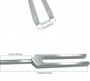 Factory Wholesale Lore <b>Medical</b>-Grade Tuning Fork 512C Hz Including Silicone Hammer and Storage <b>Bag</b> for Microsurgery Equipments - Product Image 3