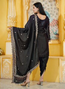Punjabi Women Special 100% Pure Chinon <b>Silk</b> <b>Fabric</b> Wholesale Rate Salwar Kameez With Dupatta Perfect For Casual& Outgoing Event - Product Image 6