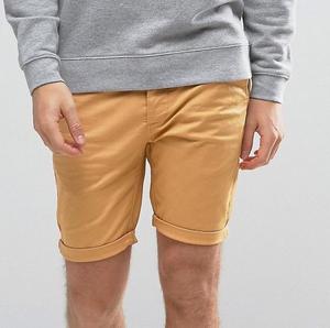 OEM logotipo personalizado sólido caliente verano 100% algodón de secado rápido impermeable transpirable ajuste holgado Color naranja Chinos pantalones cortos bolsillo hombres - Product Image 3
