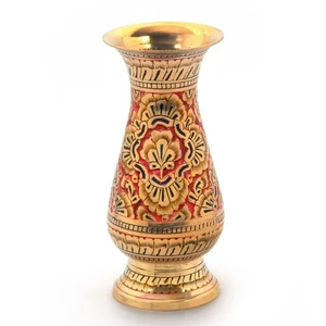 Home Decoration Metal Flower Vase Wholesaler & Manufacturer Handmade Design Brass Metal Flower Vase - Product Image 5