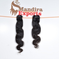 Rambut Virgin mentah tidak diproses warna alami gelombang longgar kutikula Bodywave bundel selaras rambut manusia kuil India ekstensi rambut