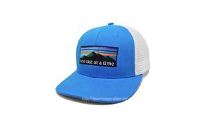 Style sportif personnalisé pour l'extérieur, chapeau de camionneur en maille blanc froid structuré avec logo brodé à plat, fournisseur Made in Injae Vina - Product Image 2