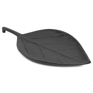 Bandeja Moderna de Hierro Fundido con Diseño de Hoja, Plato Decorativo de Metal Negro para Joyas, Plato de Servir Rústico Antiguo, Adorno para Decoración del Hogar y Hoteles - Product Image 3