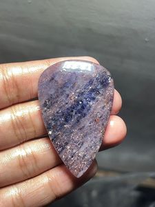 Cabujón de piedra solar de Lolita Natural de grado AAA hecho a mano, piedras preciosas sueltas lisas de alta calidad para la fabricación de joyas, tamaño personalizado - Product Image 4