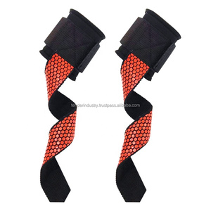 Printed 100% Cotton Weightlifting Straps Support Braces Wraps Belt Custom Logo <b>Webbing</b> Durable Non-slip - Product Image 2