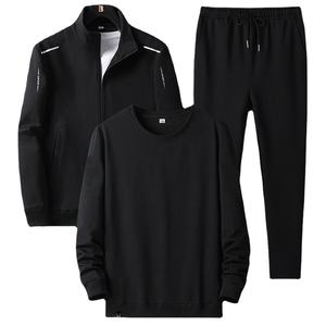 Conjunto Deportivo de Tres Piezas para Hombre, Sudadera con Capucha, Chaqueta y Pantalones Deportivos Casuales para Adultos, Ropa Deportiva Masculina de Otoño, Se Acepta Logotipo Personalizado - Product Image 2