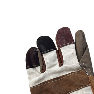 Vente directe d'usine, prix bas, gants de travail pour échelle, manchette caoutchoutée, cuir de vachette résistant, gants de sécurité de travail en cuir fendu - Product Image 4