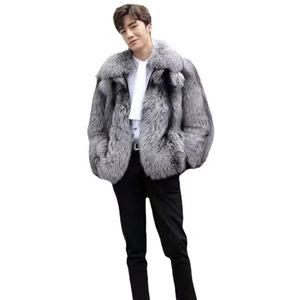 Manteau en fausse fourrure haut de gamme pour homme, conçu pour un style de vie moderne et luxueux, chaud pour l'hiver, en fourrure de vison, tendance - Product Image 2