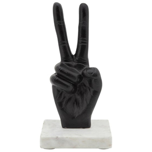 Figurine en métal aluminium Cool Hand, sculpture en aluminium noir, moderne, personnalisable, accessoires de décoration pour la maison - Product Image 1