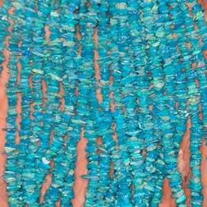 Cuentas sin cortar de ópalo etíope azul Paraiba, hebra de Chips DE PEPITA cruda Natural de 3mm para fabricación de joyas, suministros de bricolaje de piedras preciosas sueltas - Product Image 4
