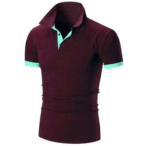 Vêtements de sport de golf imprimés avec logo personnalisé unisexe Vente en gros Tissu uni vierge pour polos pour hommes tricoté - Product Image 4