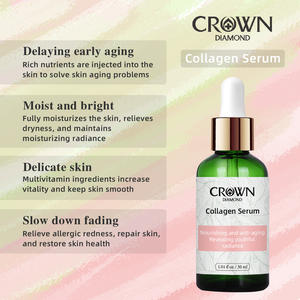 Private Label Orgânico Facial Skin Care Products Reparação Calmante Apertando Brilho Anti Envelhecimento Rugas Colágeno Rosto Soro - Product Image 3