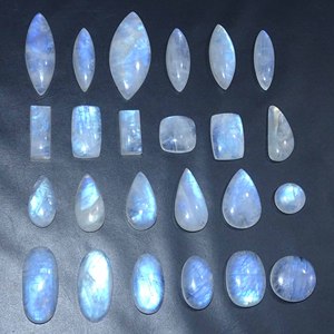 AAA+ Quality Natural <b>Rainbow</b> Moonstone Loose Cabochon Gemstone Free Size Gemstone Wholesale Lot for Fine Jewelry Making - Product Image 6