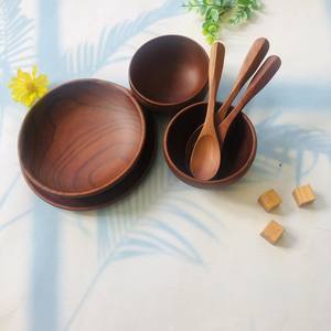 Saladier en bois d'acacia avec logo personnalisé écologique Saladier décoratif de table à manger Vente en gros Quantité minimale Style - Product Image 1