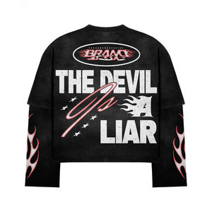 Sweat-shirt unisexe en coton surdimensionné à col rond et épaules tombantes, à blocs de couleur, lourd, personnalisable OEM, très vendu pour femme - Product Image 5